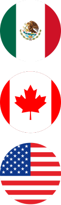 Canada Mexico Flags